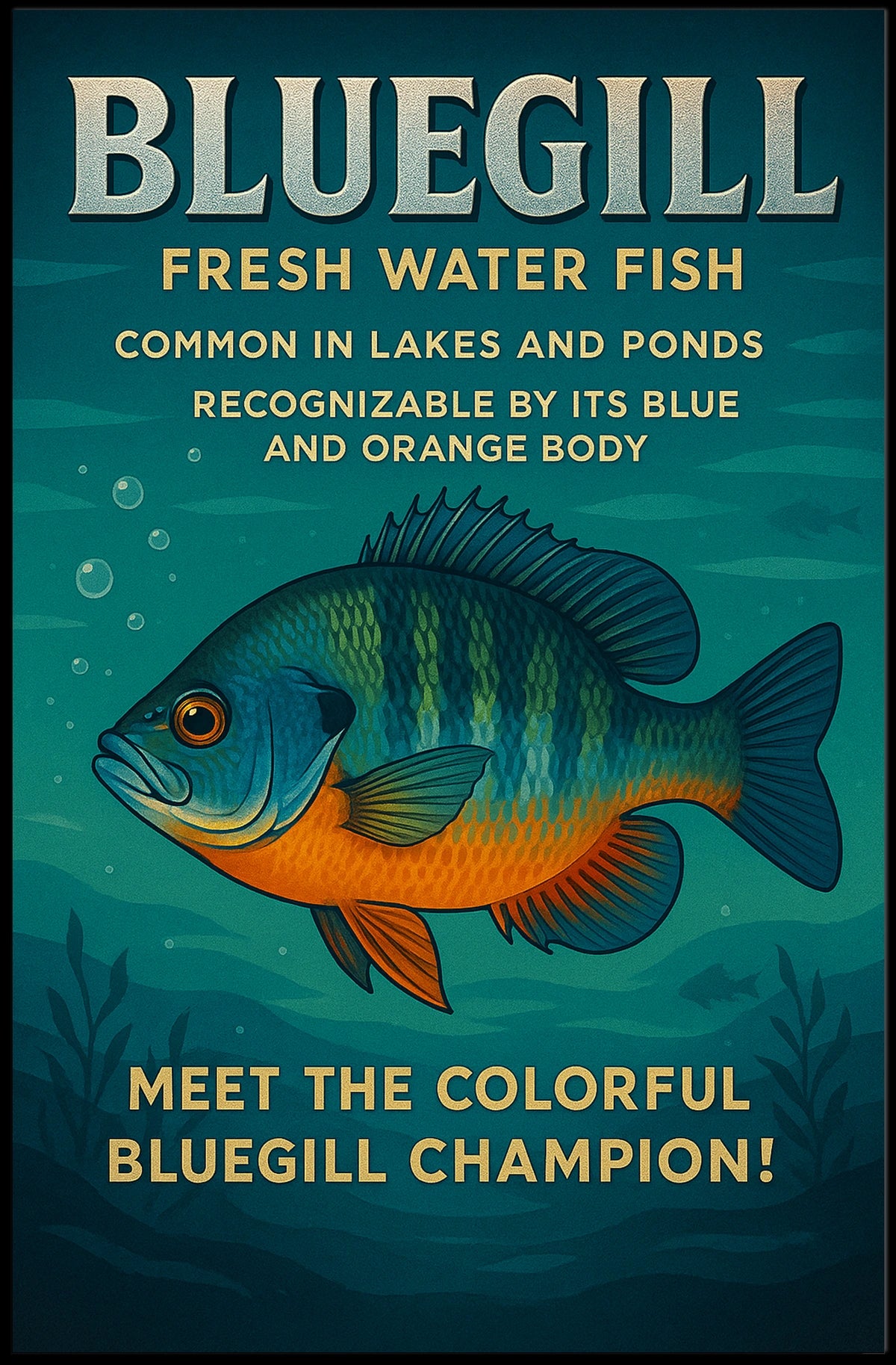 Meet the Colorful Bluegill Champion Poster