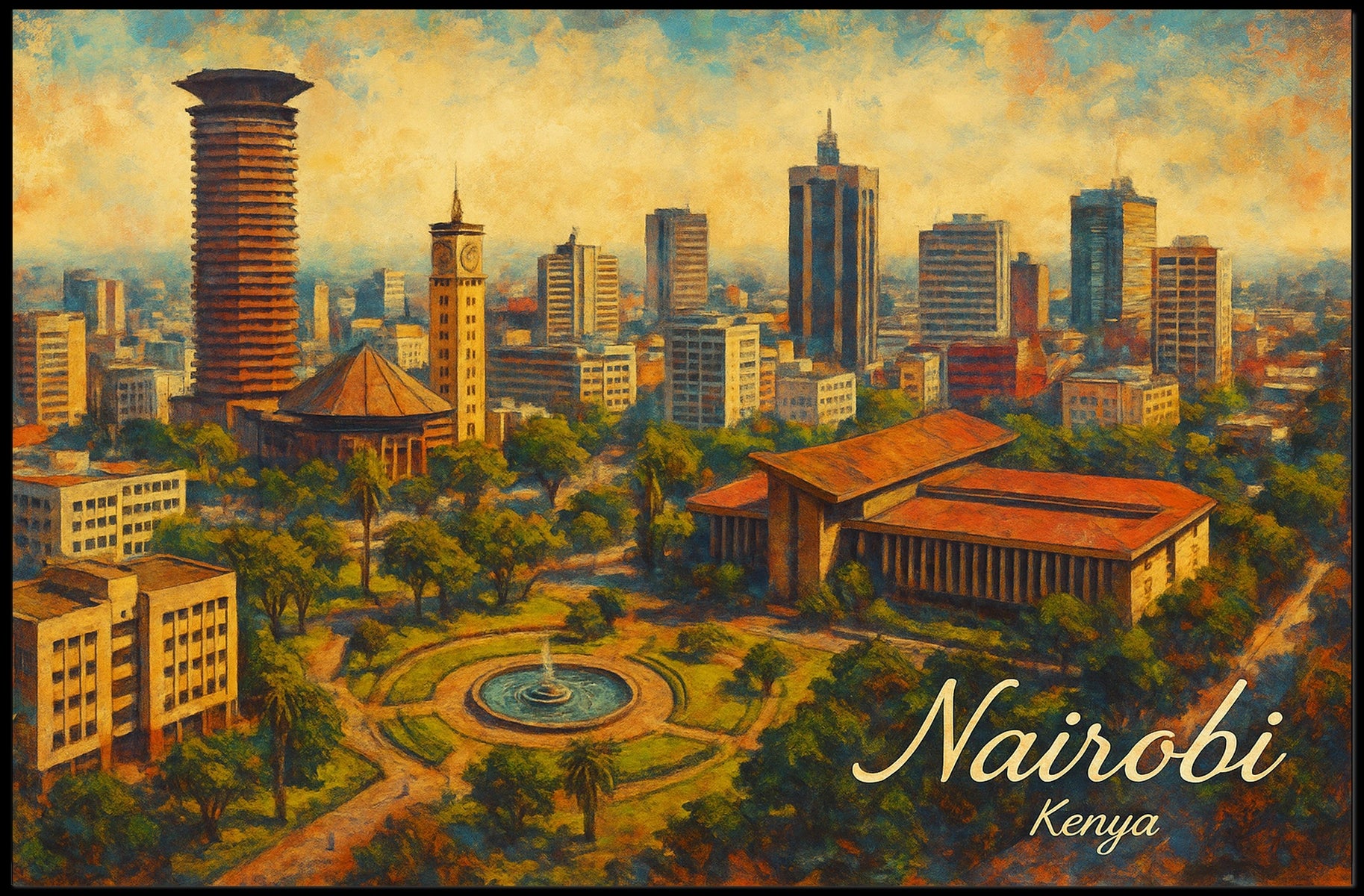 Nairobi Cityscape Poster