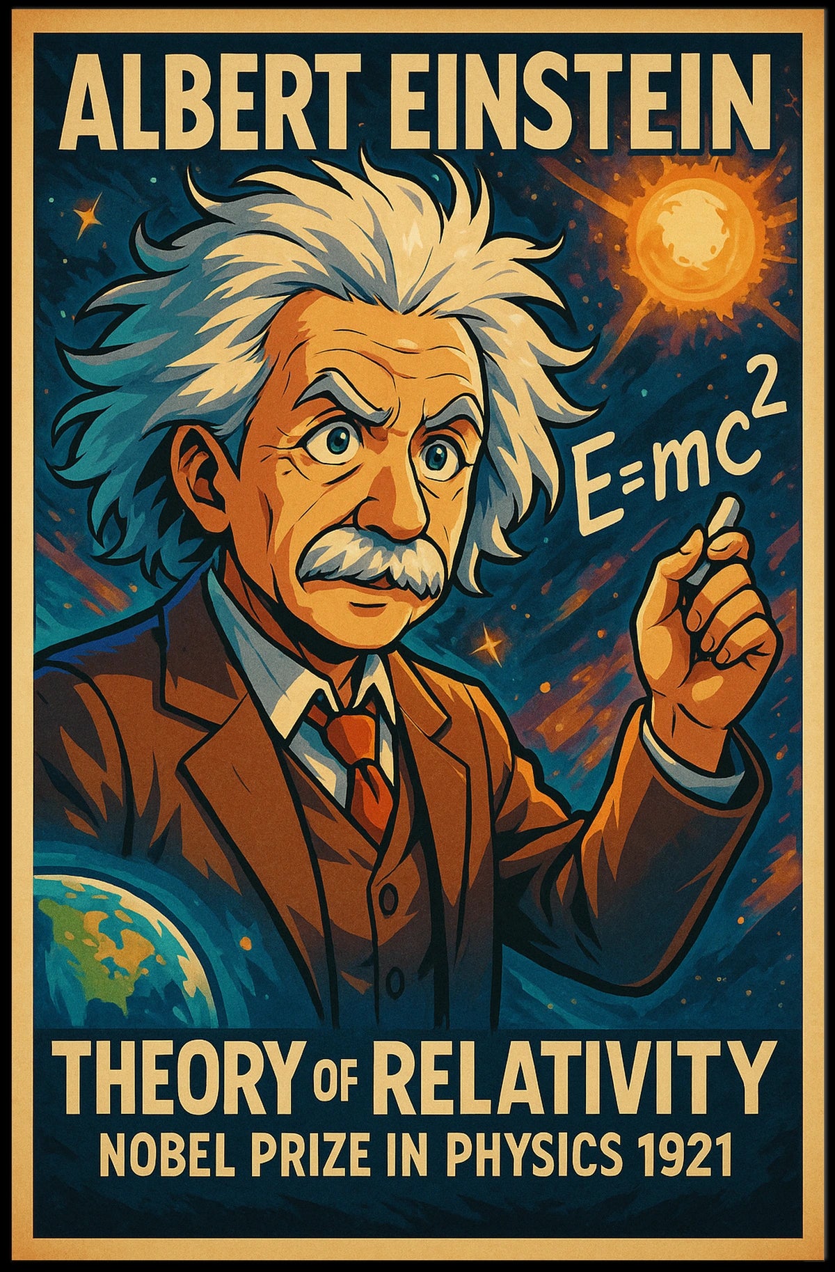 Albert Einstein Theory Of Relativity Poster