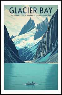 Glacier Bay National Park Vintage Travel Poster