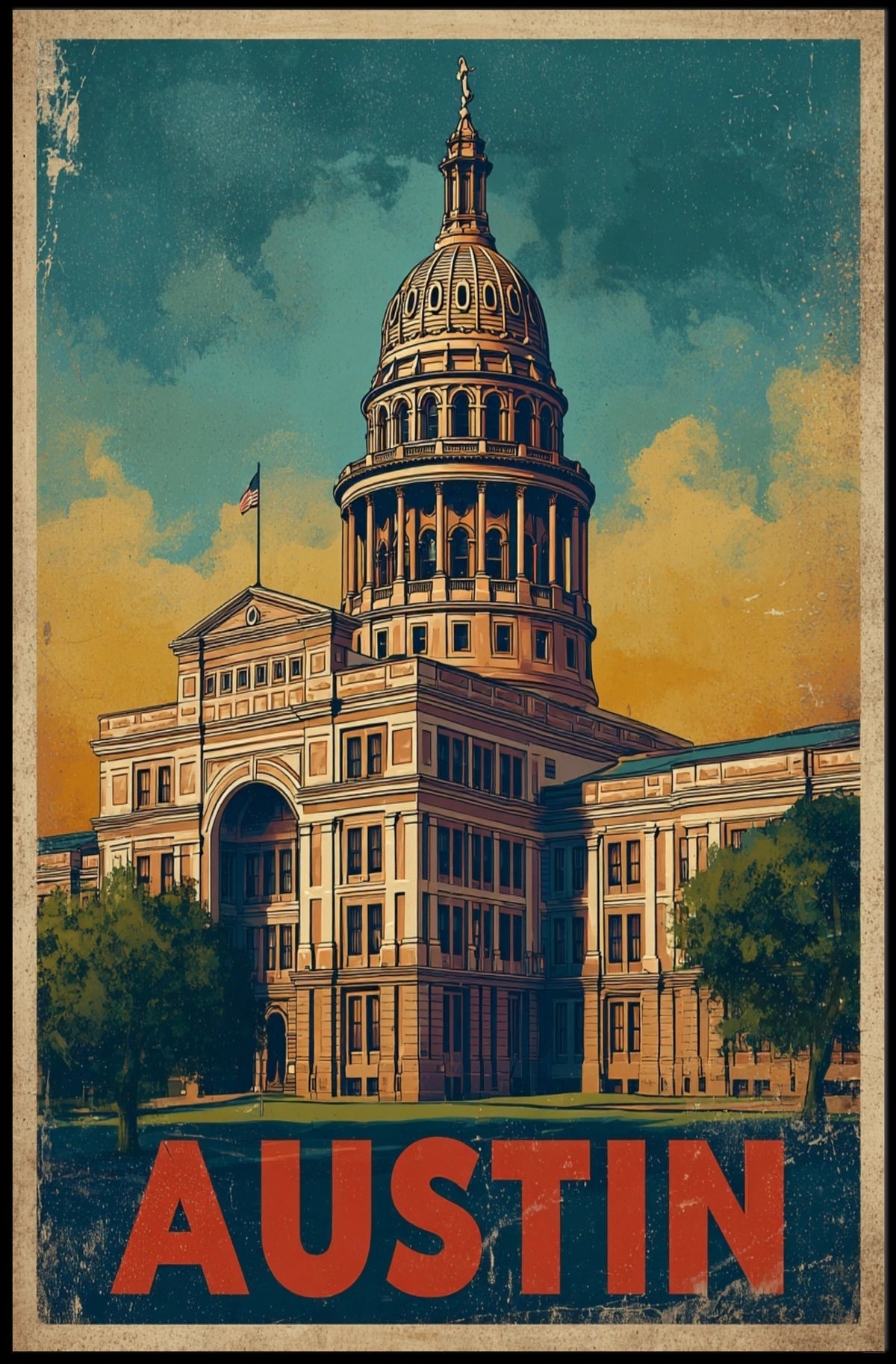 Austin Capitol Poster
