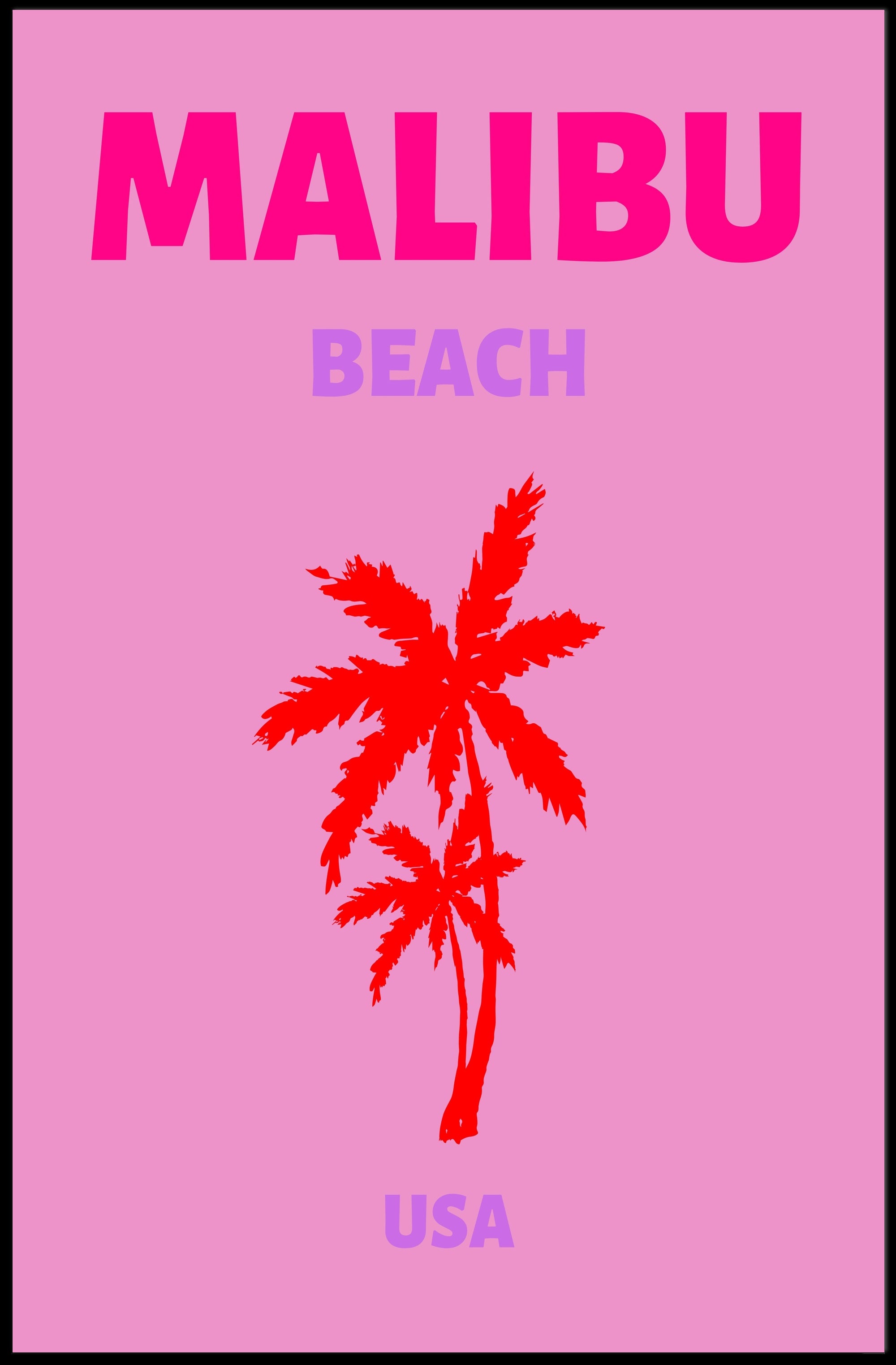 Malibu Beach Sunset Vibes Travel Poster PosterGoat
