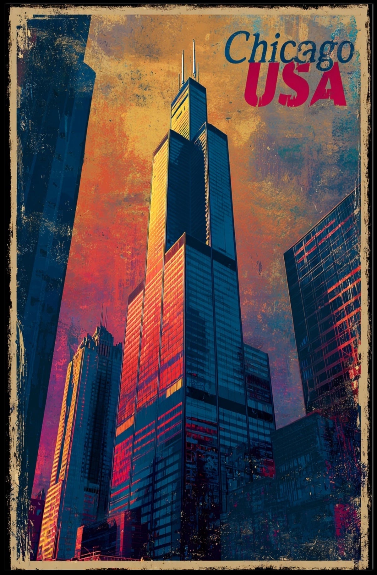 Chicago Skyline Poster