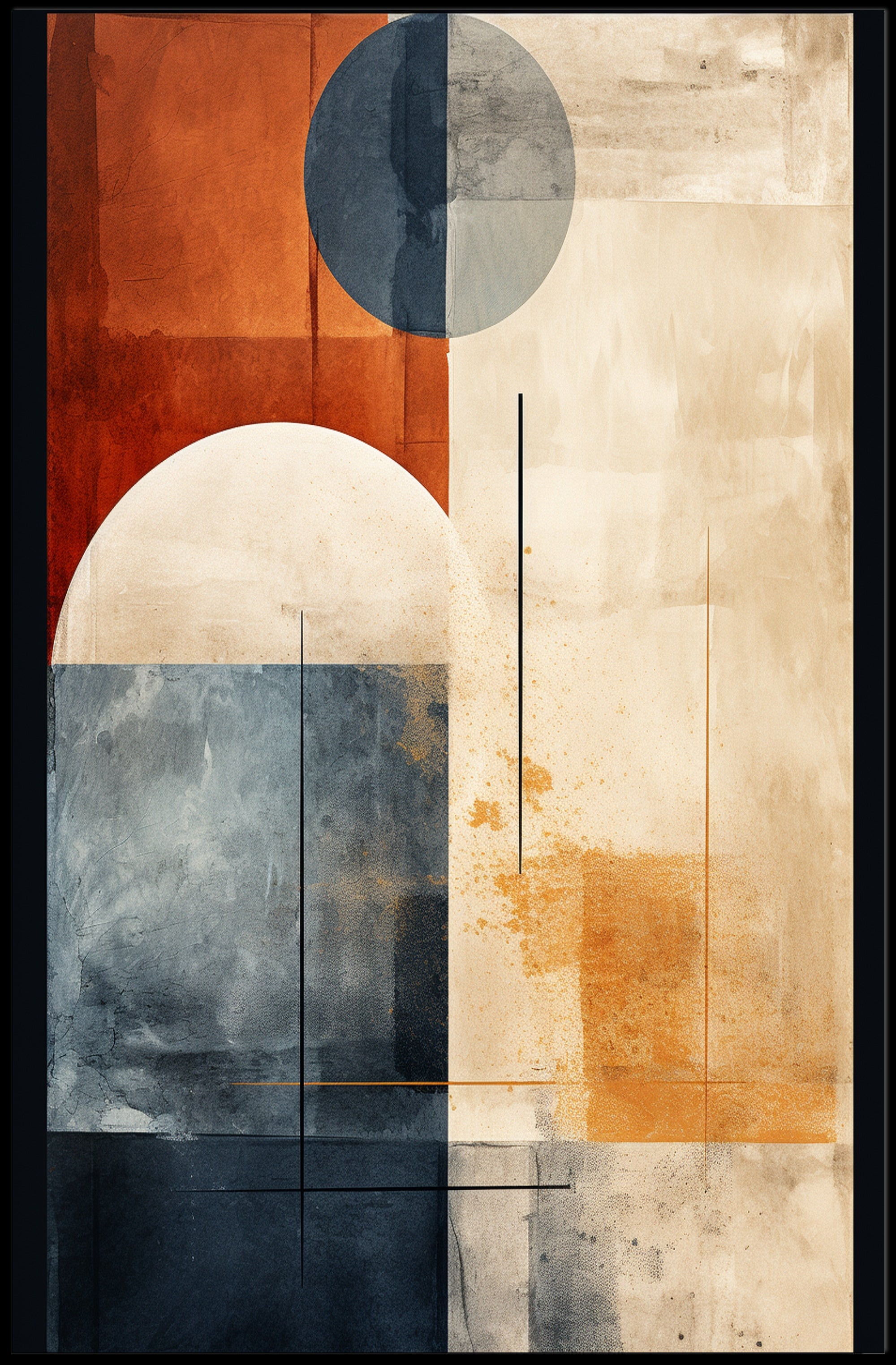 Abstract Geometric Harmony Abstract Poster