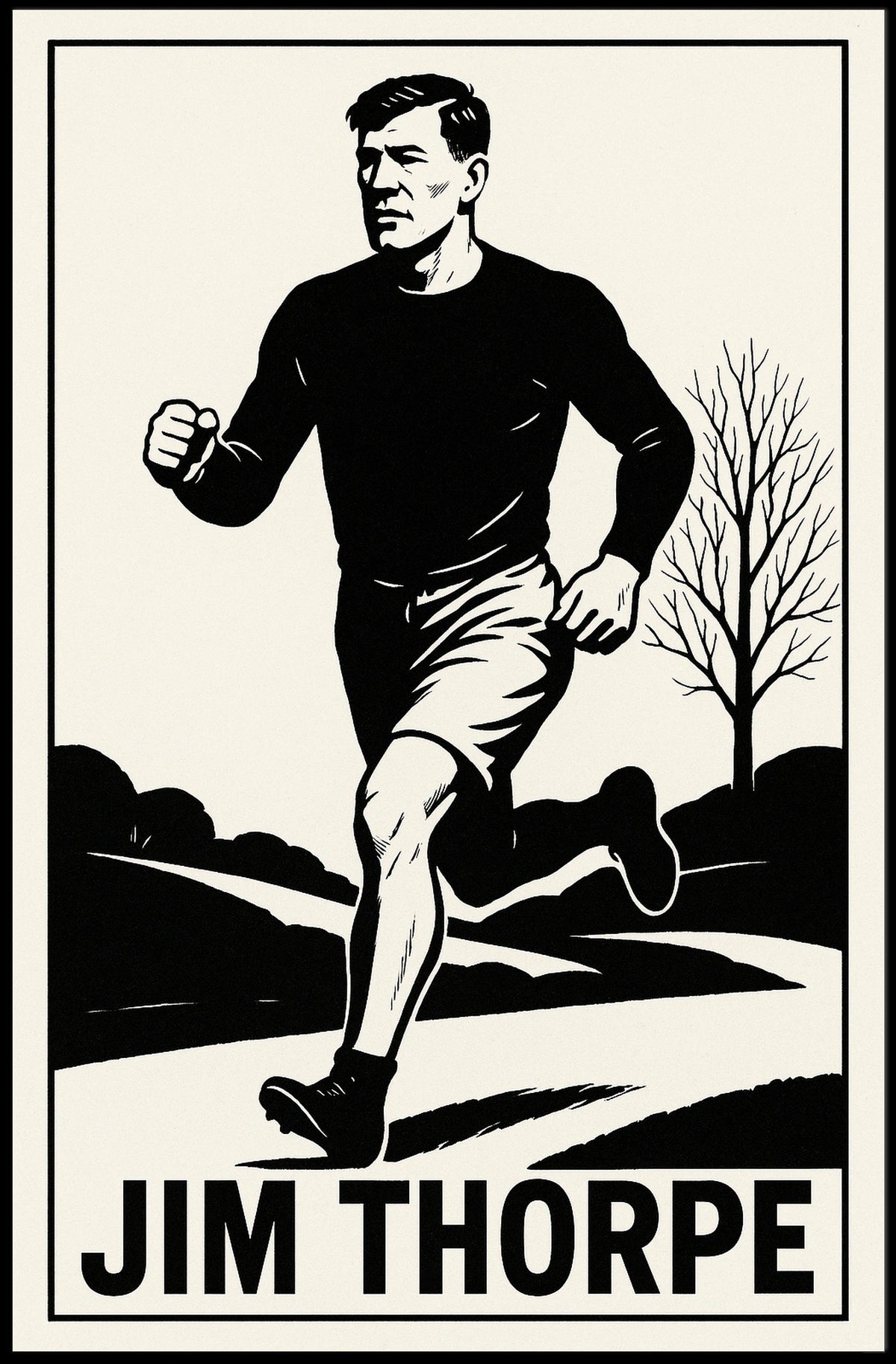 Jim Thorpe Athletic Icon Poster