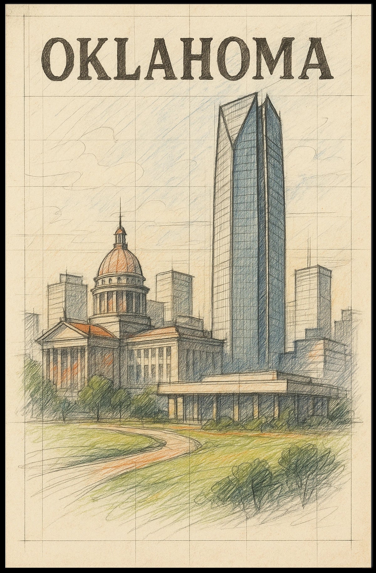 Oklahoma Cityscape Poster
