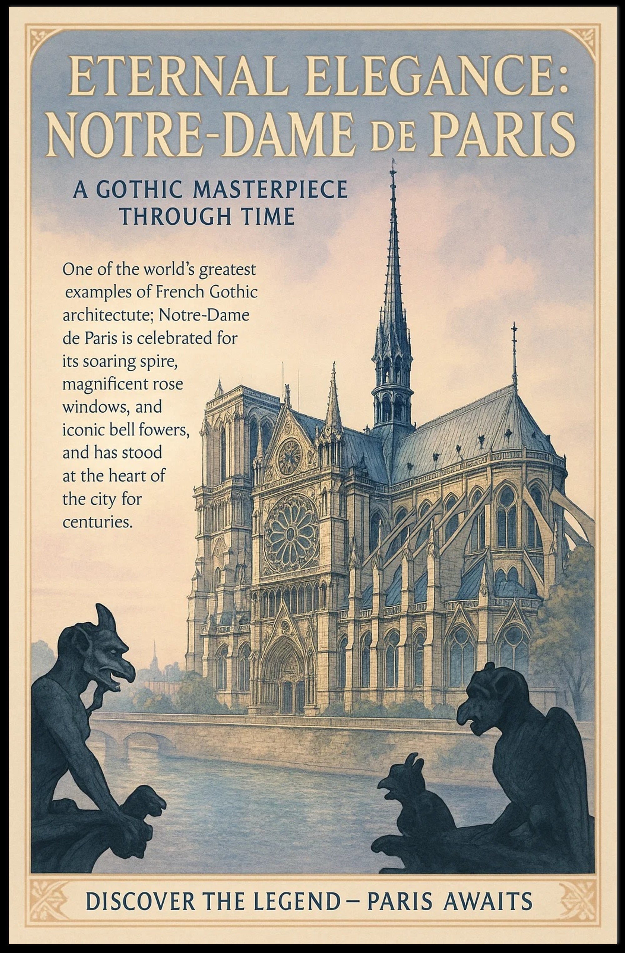 Eternal Elegance: Notre-Dame de Paris Poster PosterGoat