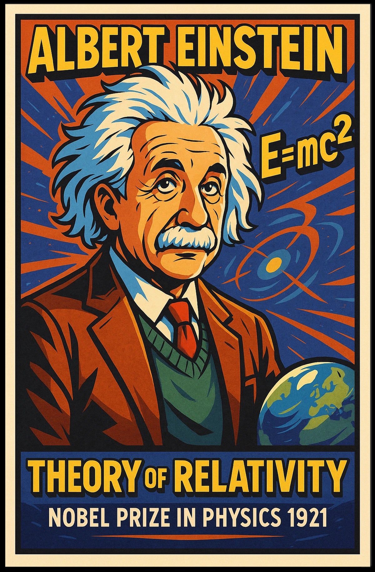 Albert Einstein Theory Of Relativity Poster