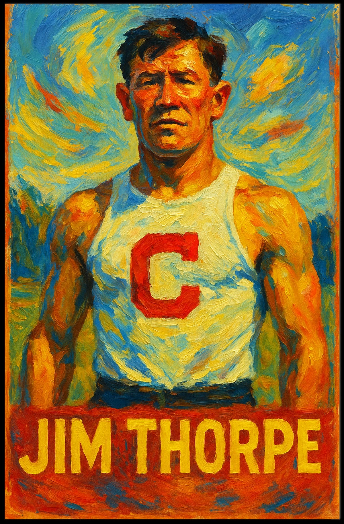 Jim Thorpe Athletic Icon Poster