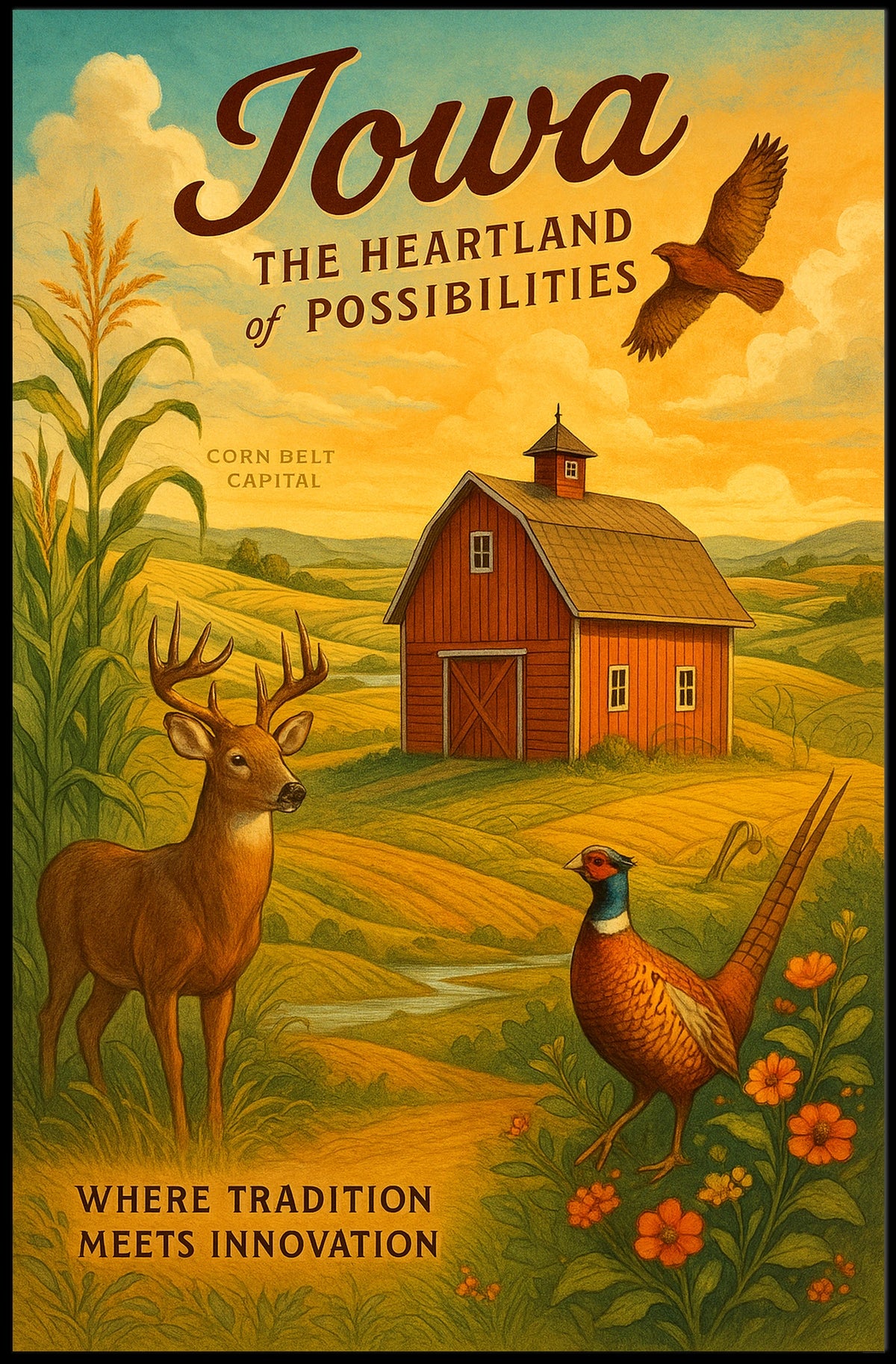 Iowa The Heartland of Possibilities Poster