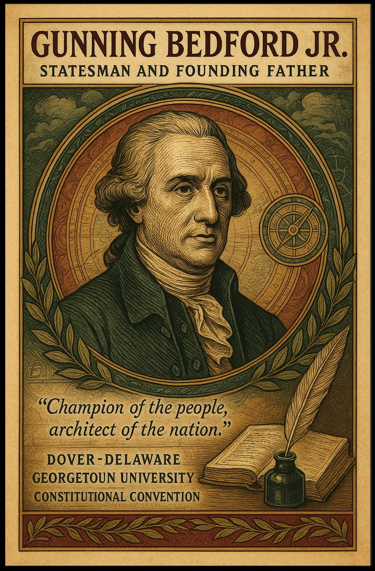 Gunning Bedford Jr. Statesman and Founding Father Poster