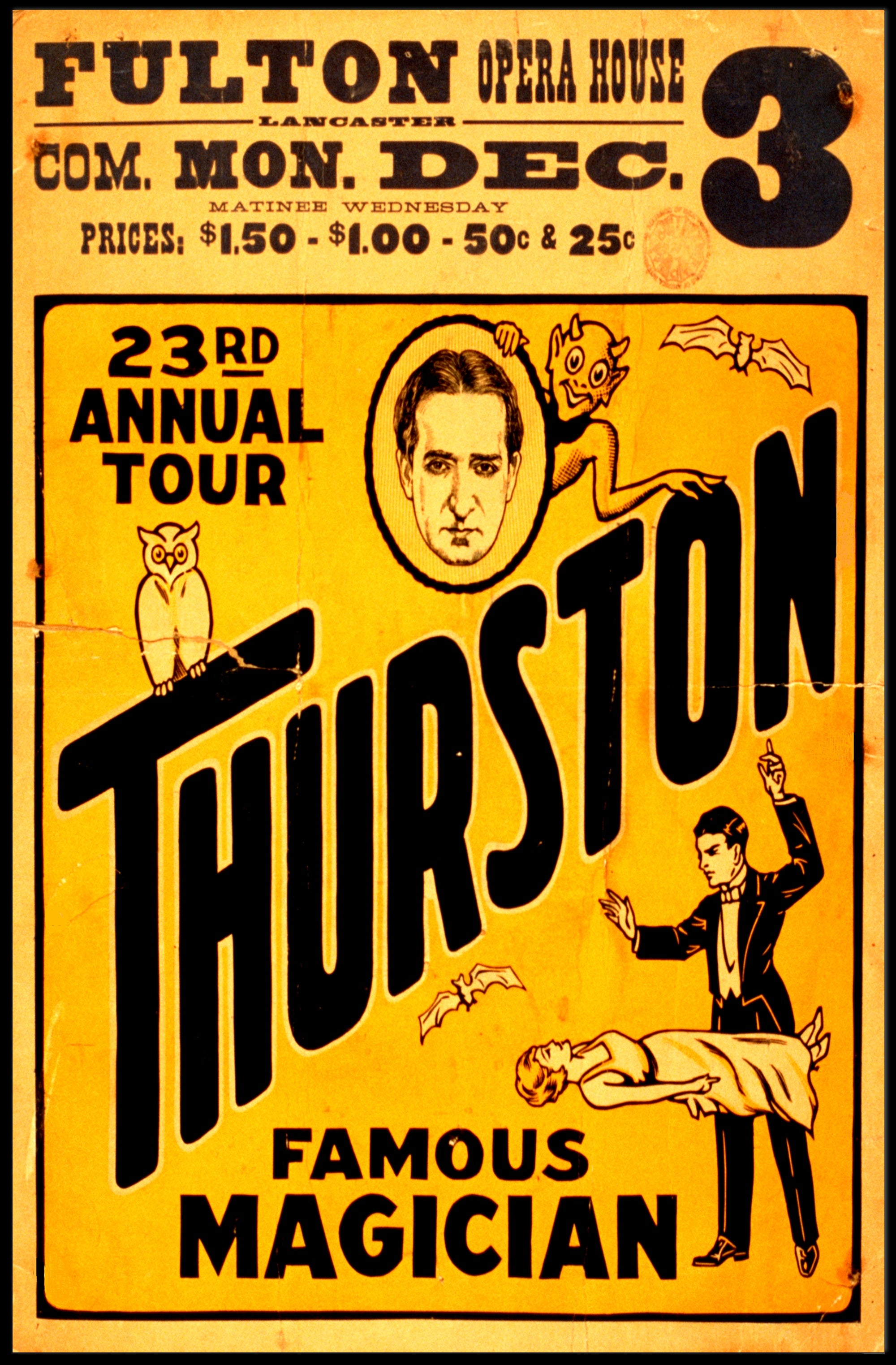 Thurston Magic Show Vintage Poster - Abstract, Artistic, or Pop Culture Poster