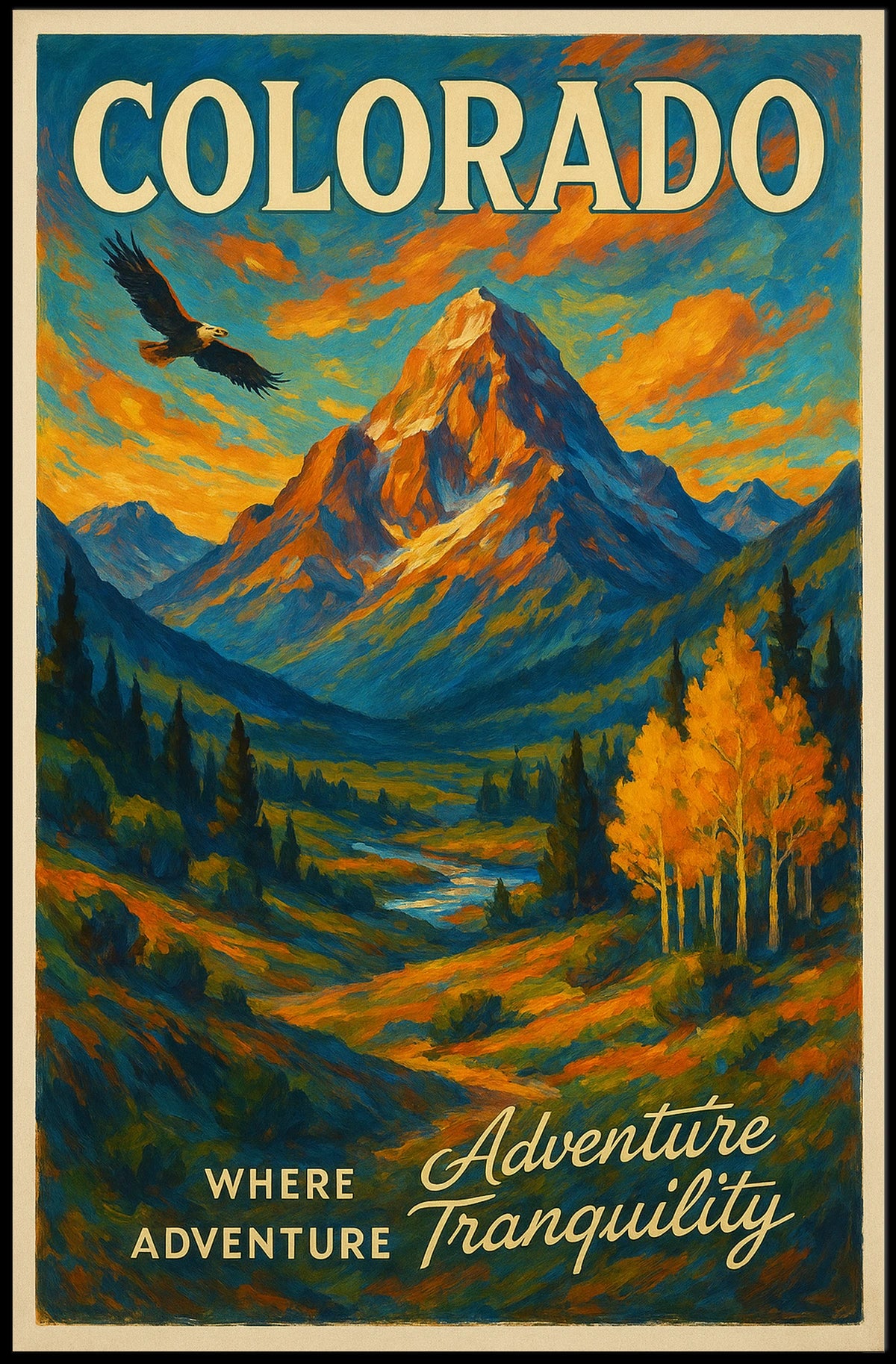 Colorado Where Adventure Meets Tranquility Description Discover the breathtaking Poster