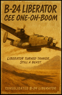 B-24 Liberator Soaring WWII Poster
