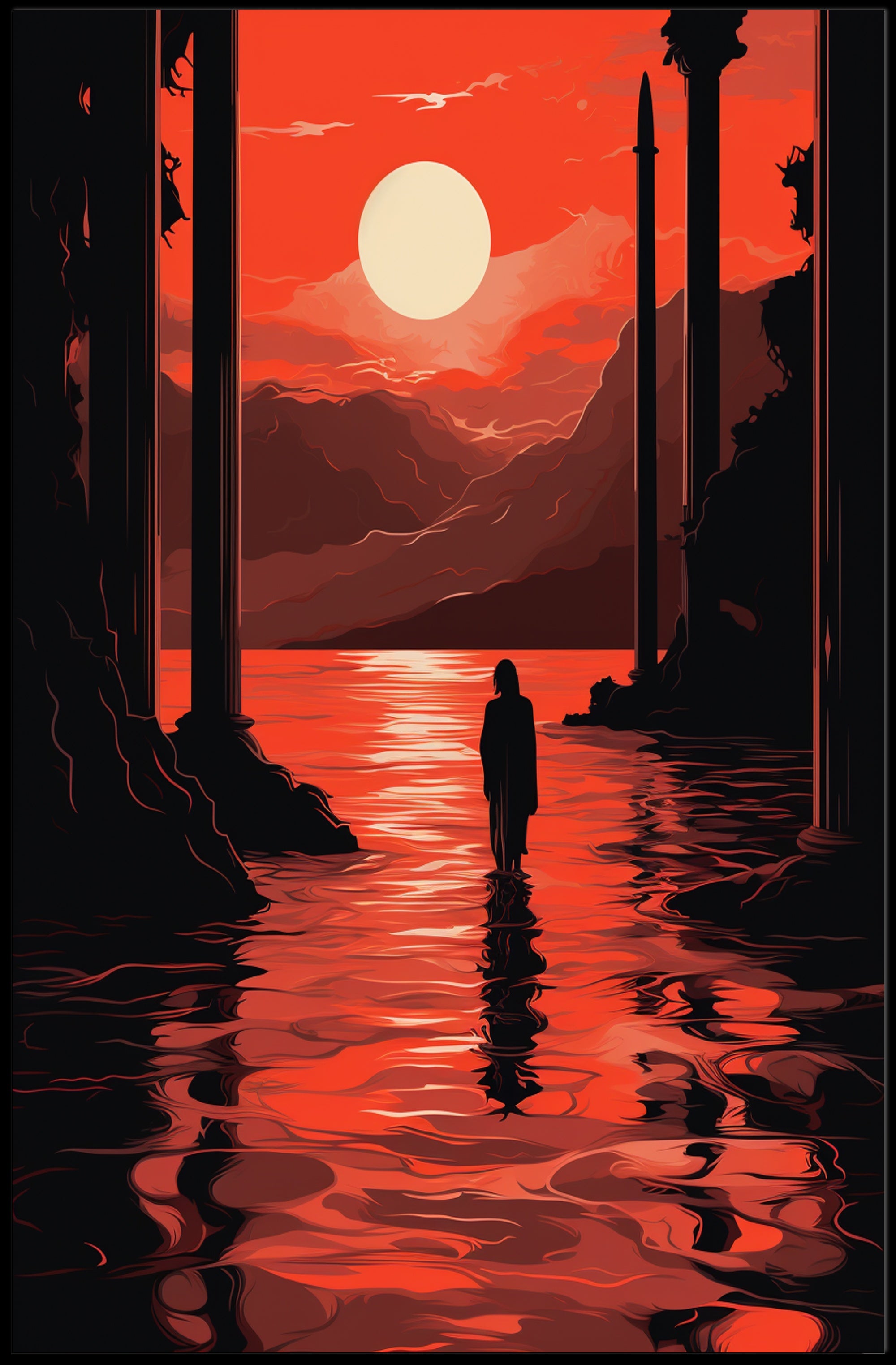 Sunset Reflection Poster