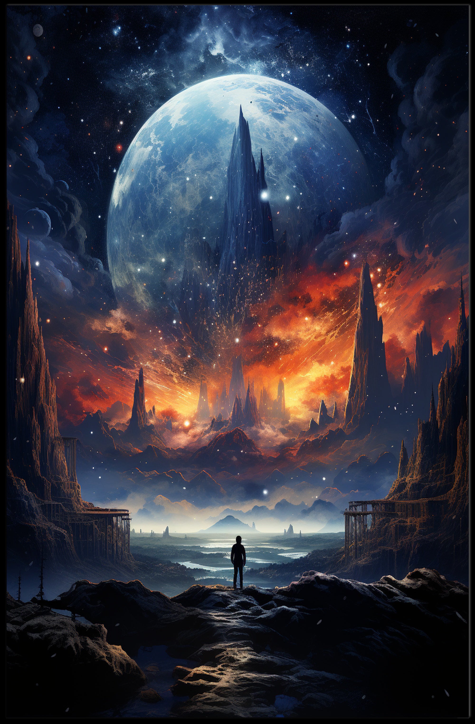 Cosmic Landscape Exploration Poster