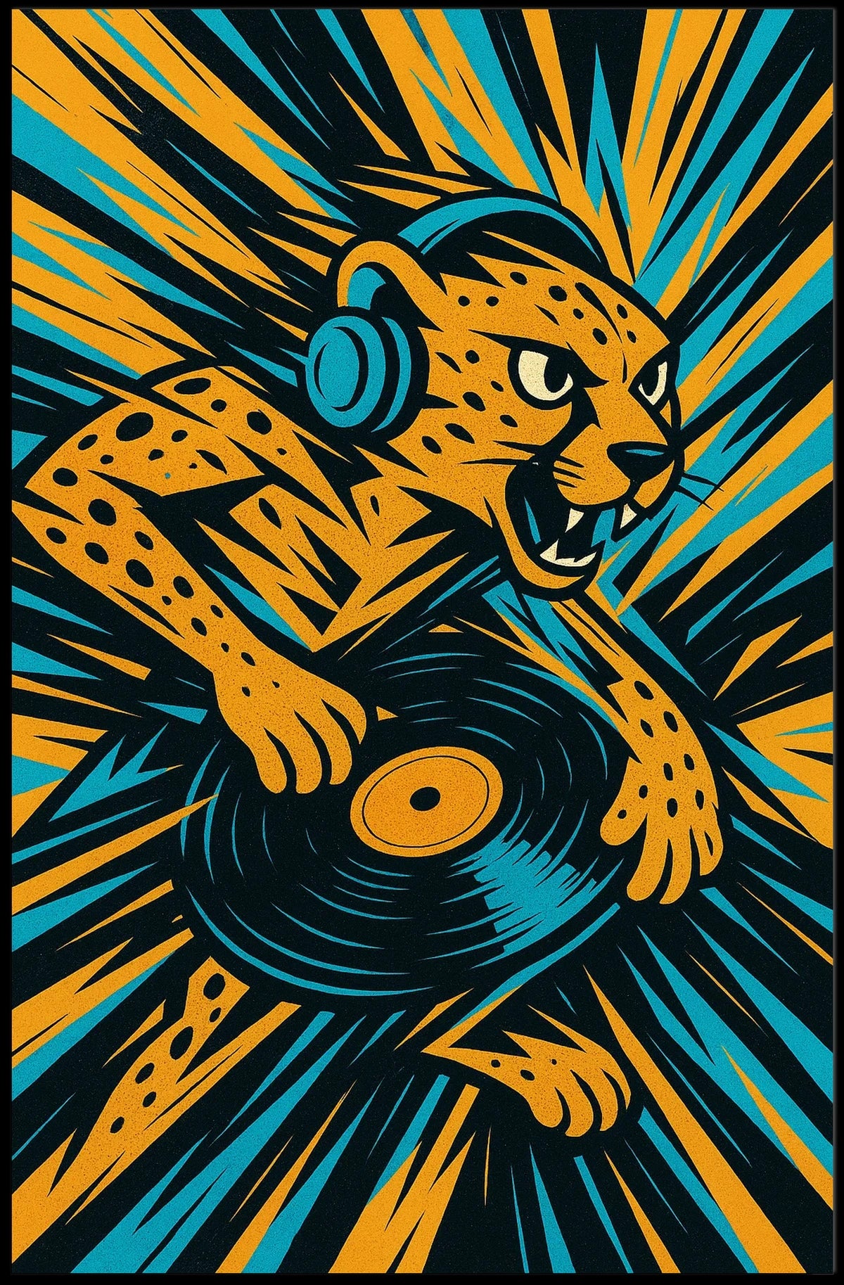 Dj Cheetah Groove Poster