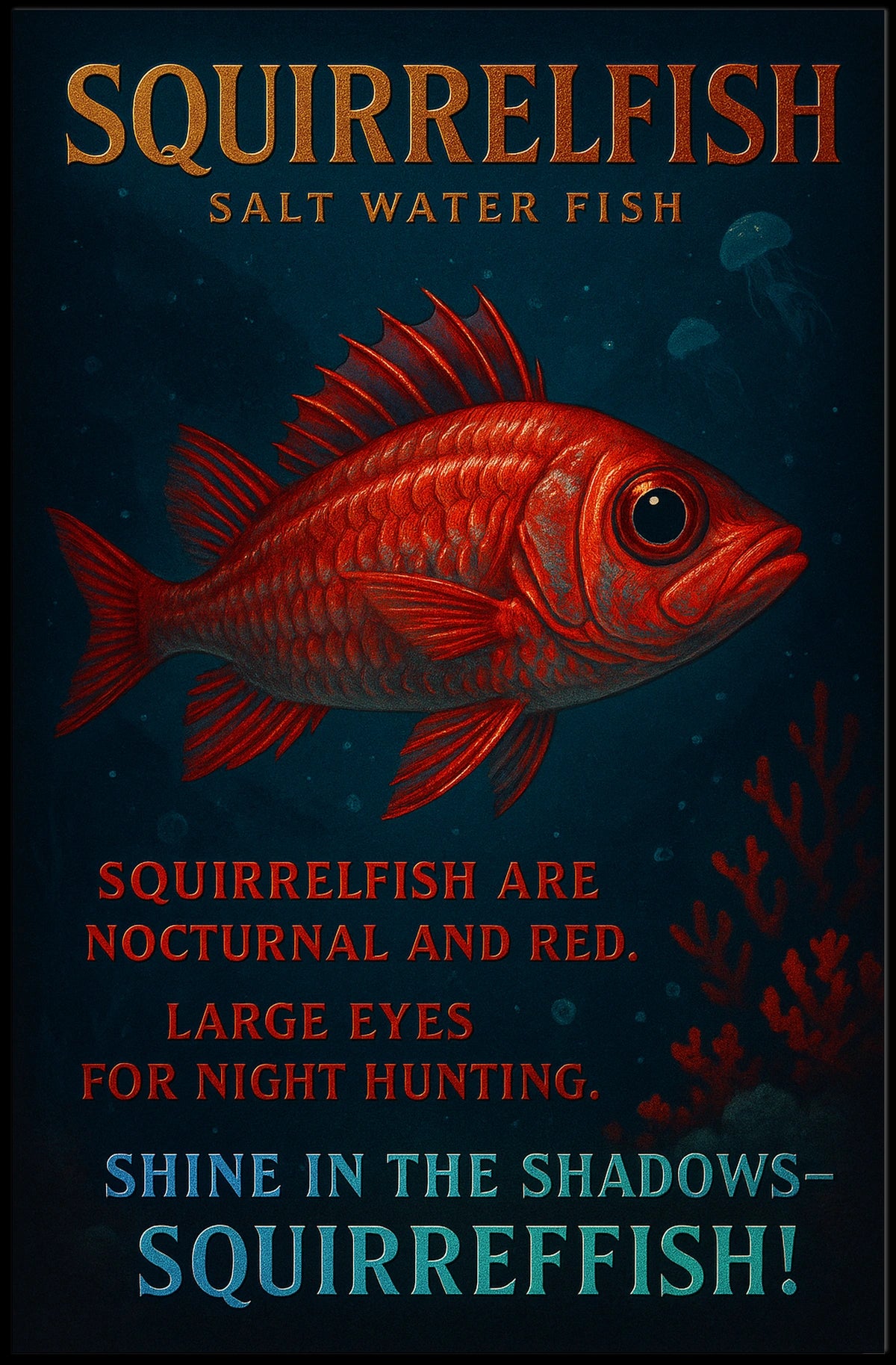 Squirrelfish Nocturnal Wonders Poster