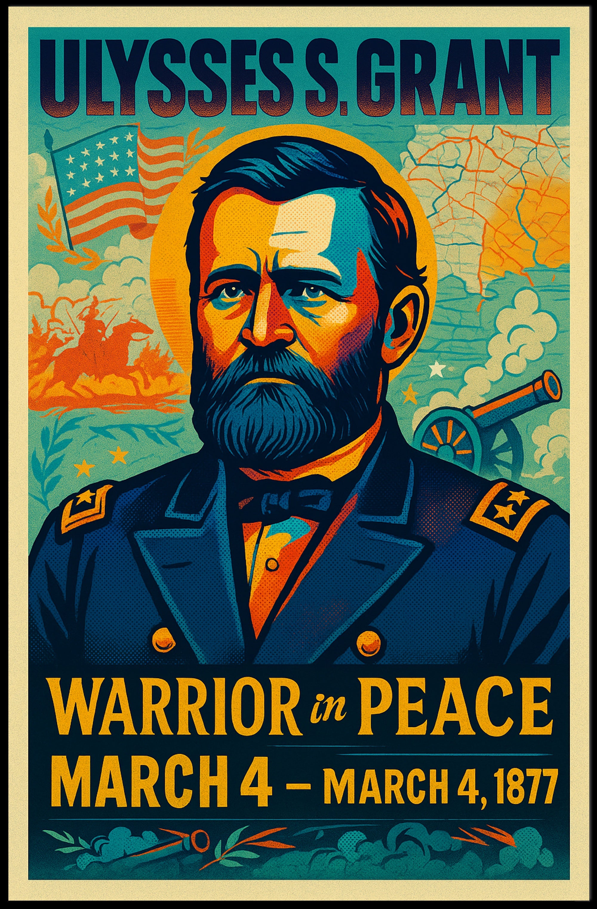 Ulysses S. Grant Warrior in Peace Poster PosterGoat