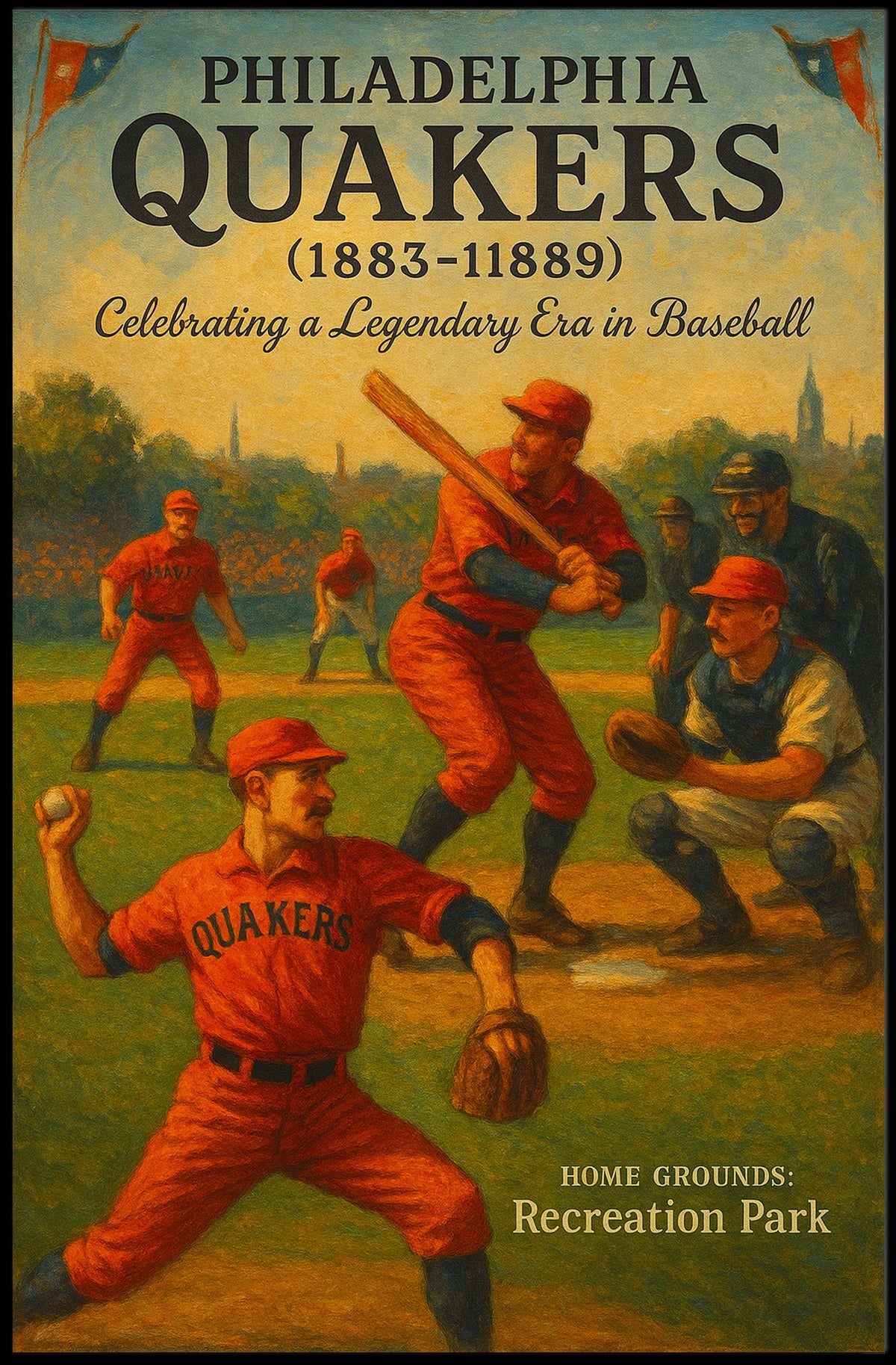 Philadelphia Quakers Celebrating A Poster
