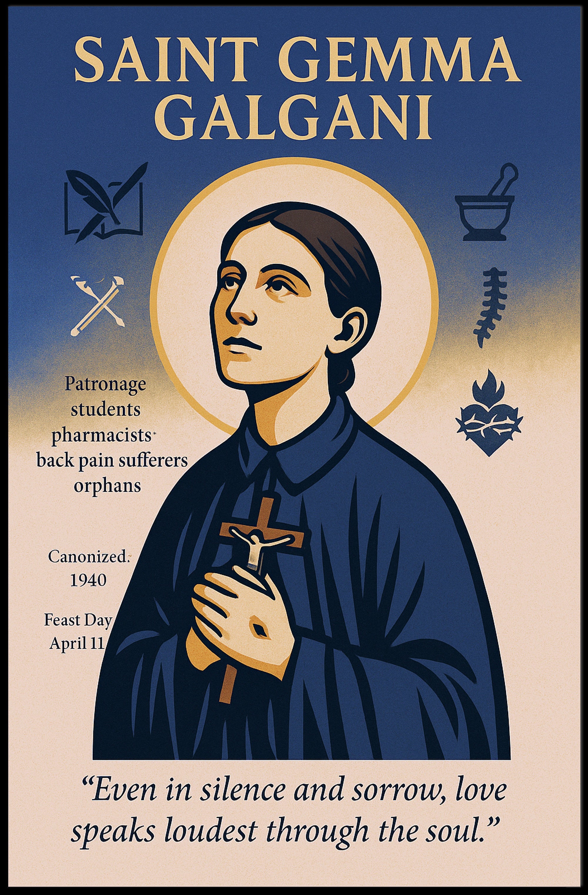 Saint Gemma Galgani Poster PosterGoat