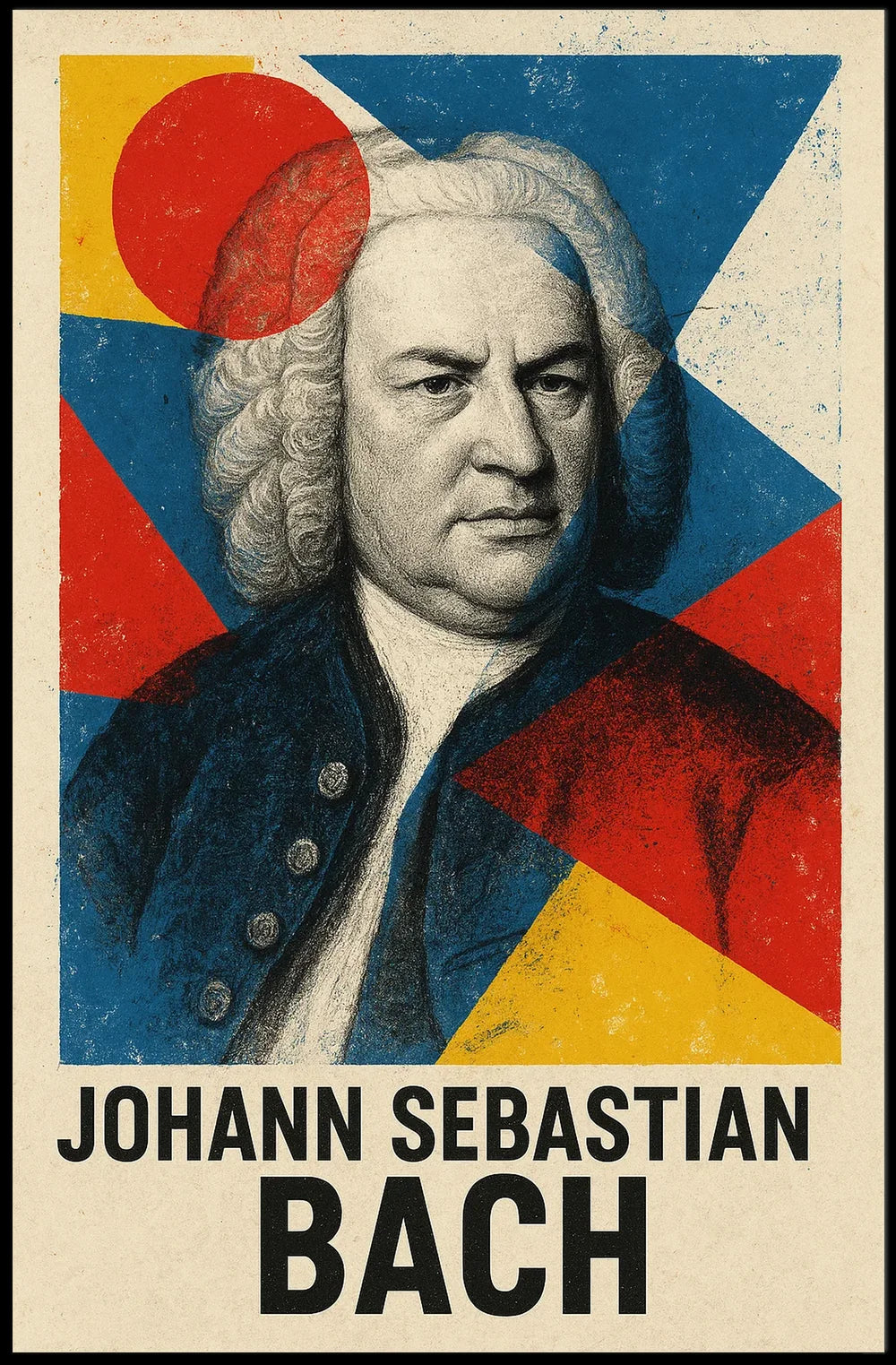 Artistic Johann Sebastian Bach Abstract, Artistic, or Pop Culture Poster