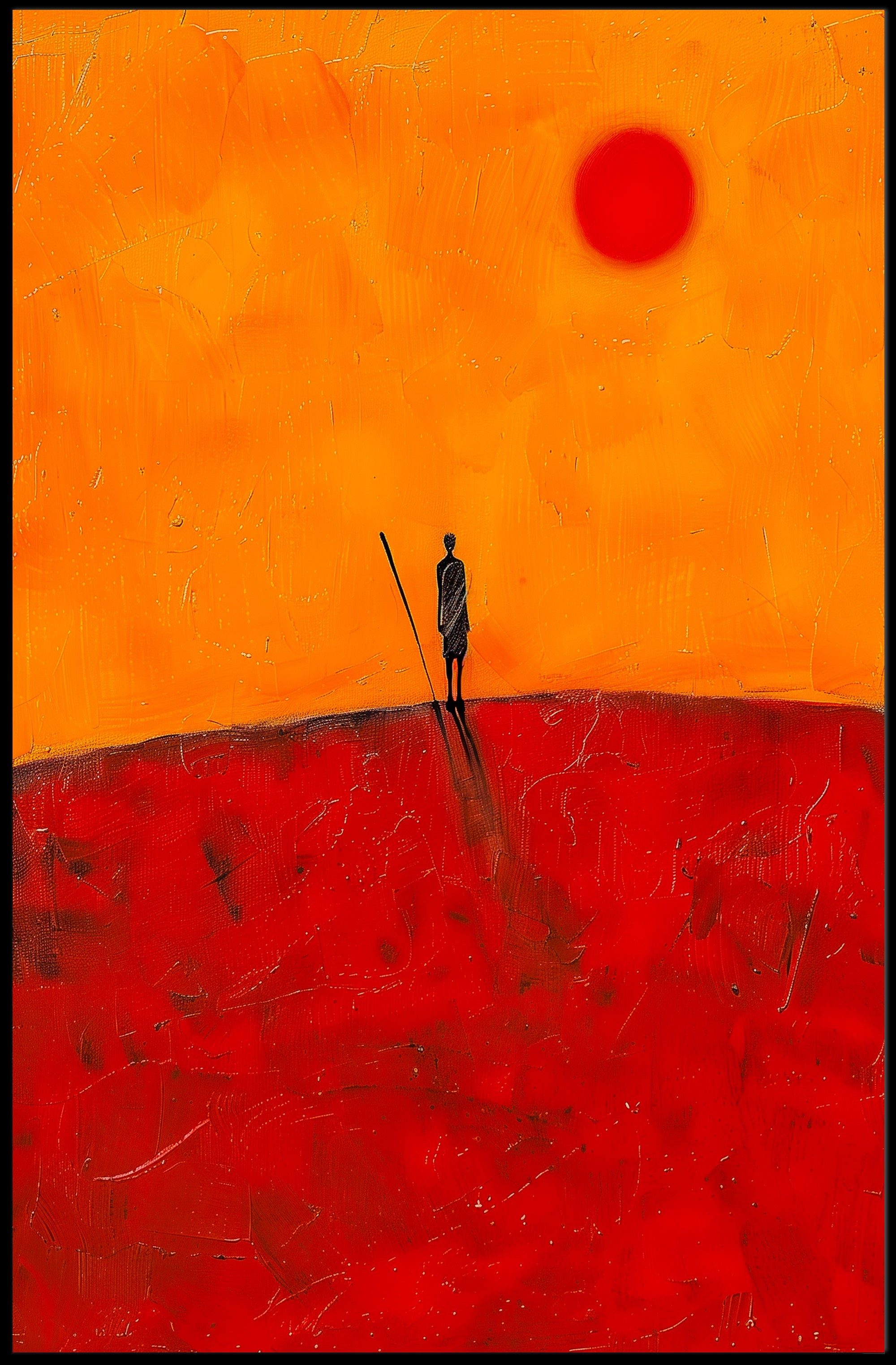 Desert Wanderer Poster Minimalist Travel Wall Art