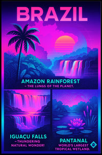 Wonders of Brazil Poster PosterGoat