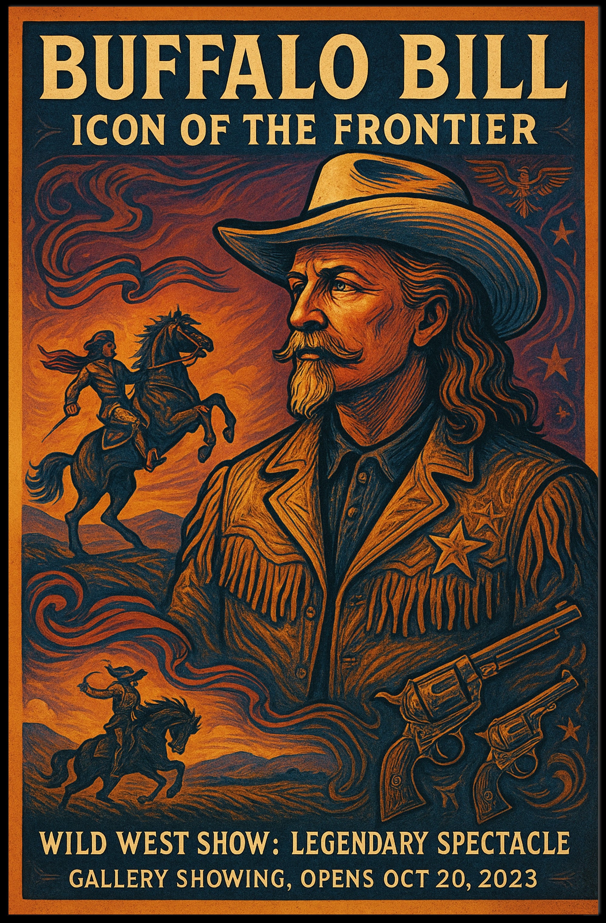 Buffalo Bill's Wild West Adventure Vintage Cultural or Heritage Poster