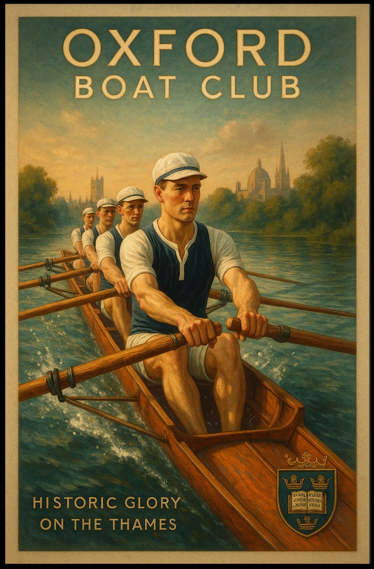 Oxford Boat Club Historic Glory on the Thames Poster