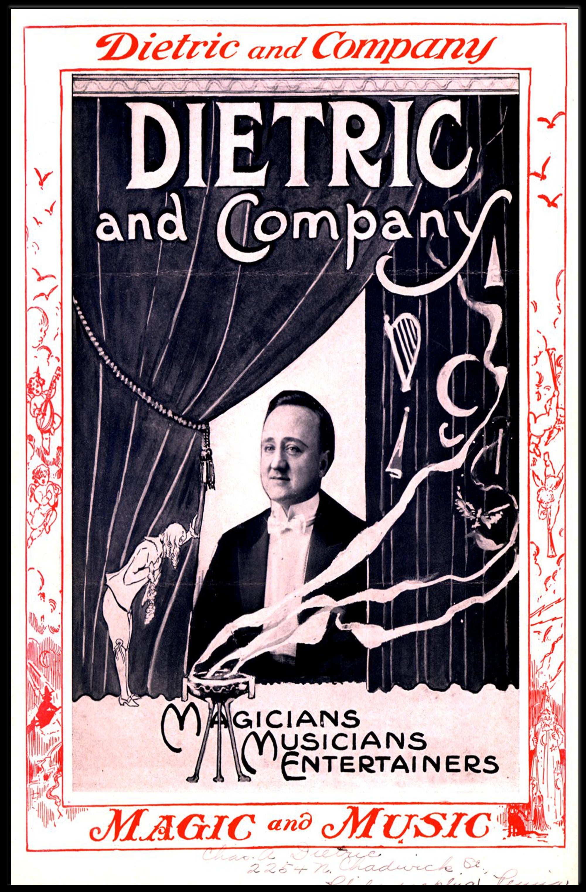 Dietric and Company Vaudeville Vintage Advertisement Poster