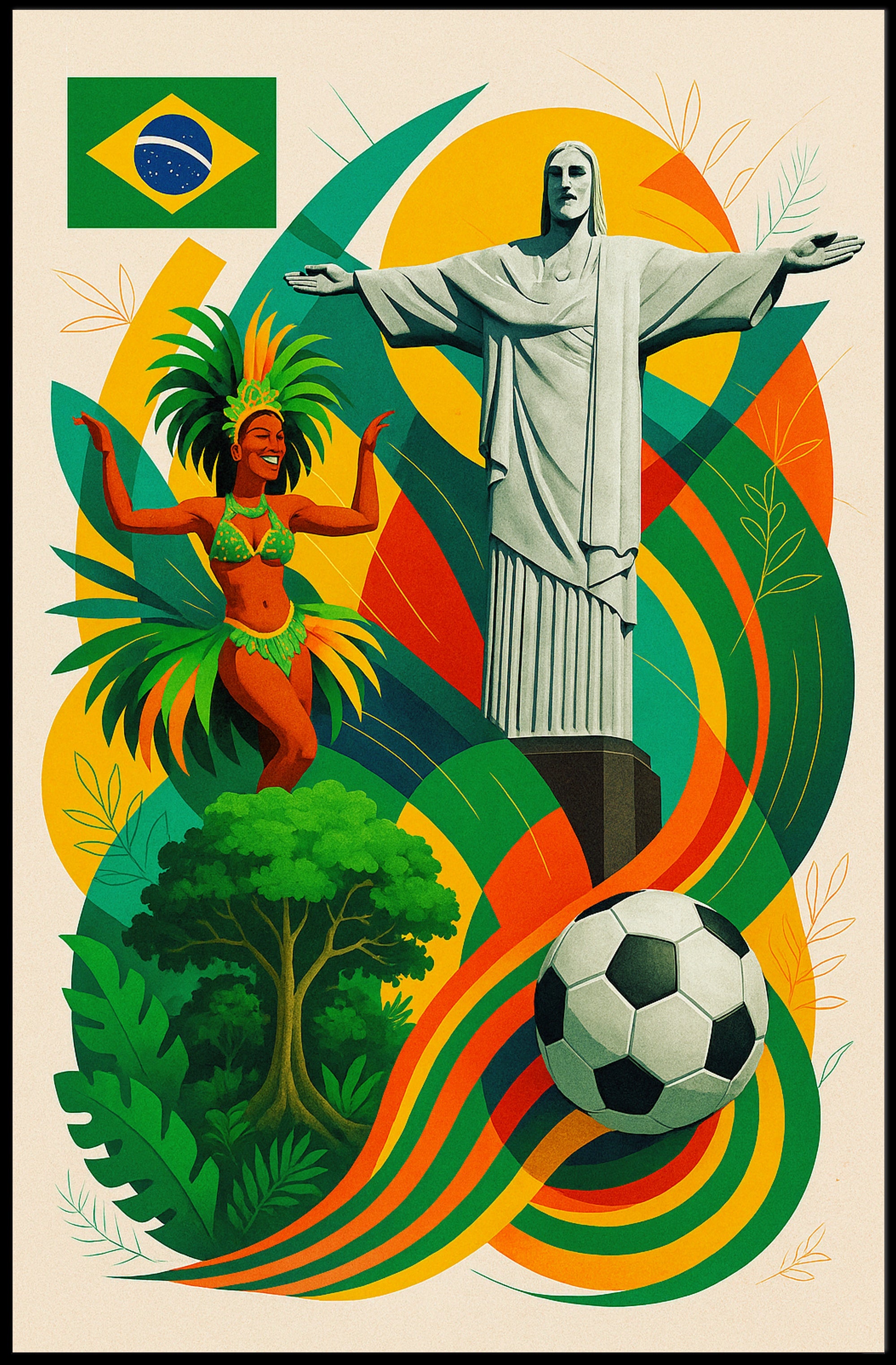 Vibrant Brazil Poster PosterGoat