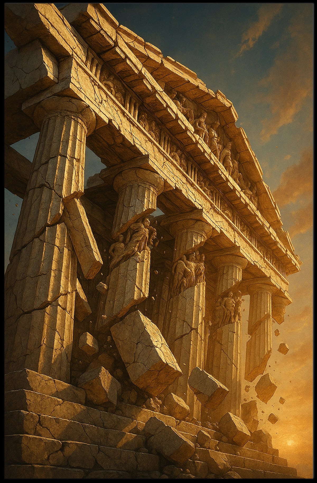 Crumbling Ancient Ruins Poster
