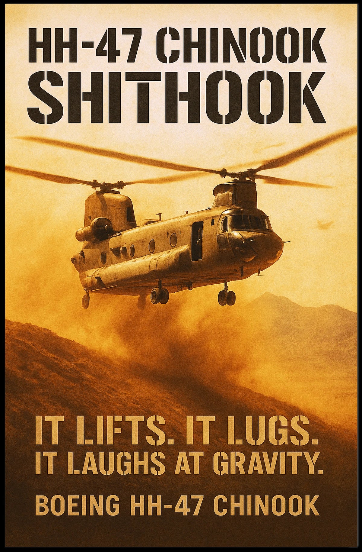 HH-47 Chinook Helicopter Poster