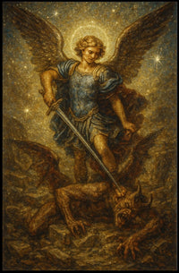 Archangel Michael Defeating The Devil Poster