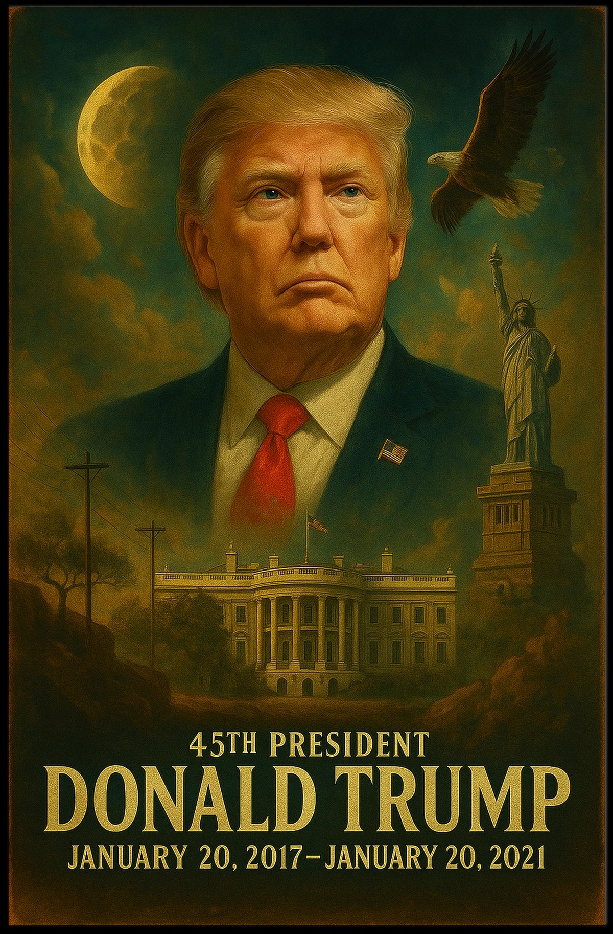 Donald Trump Patriot President Neoclassical Realism Poster