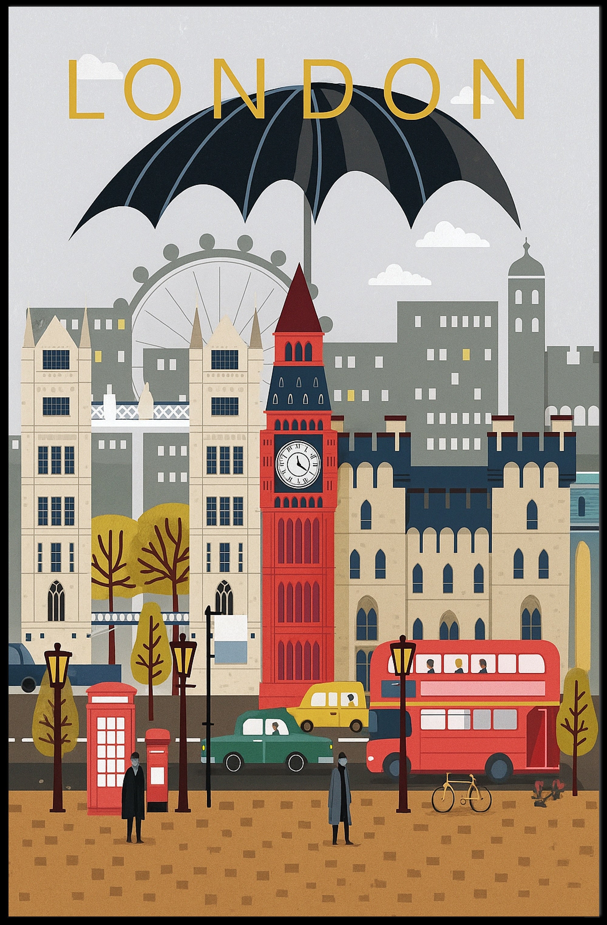London Cityscape Poster PosterGoat
