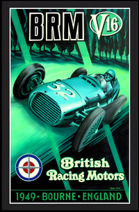 BRM V16 Racing Poster