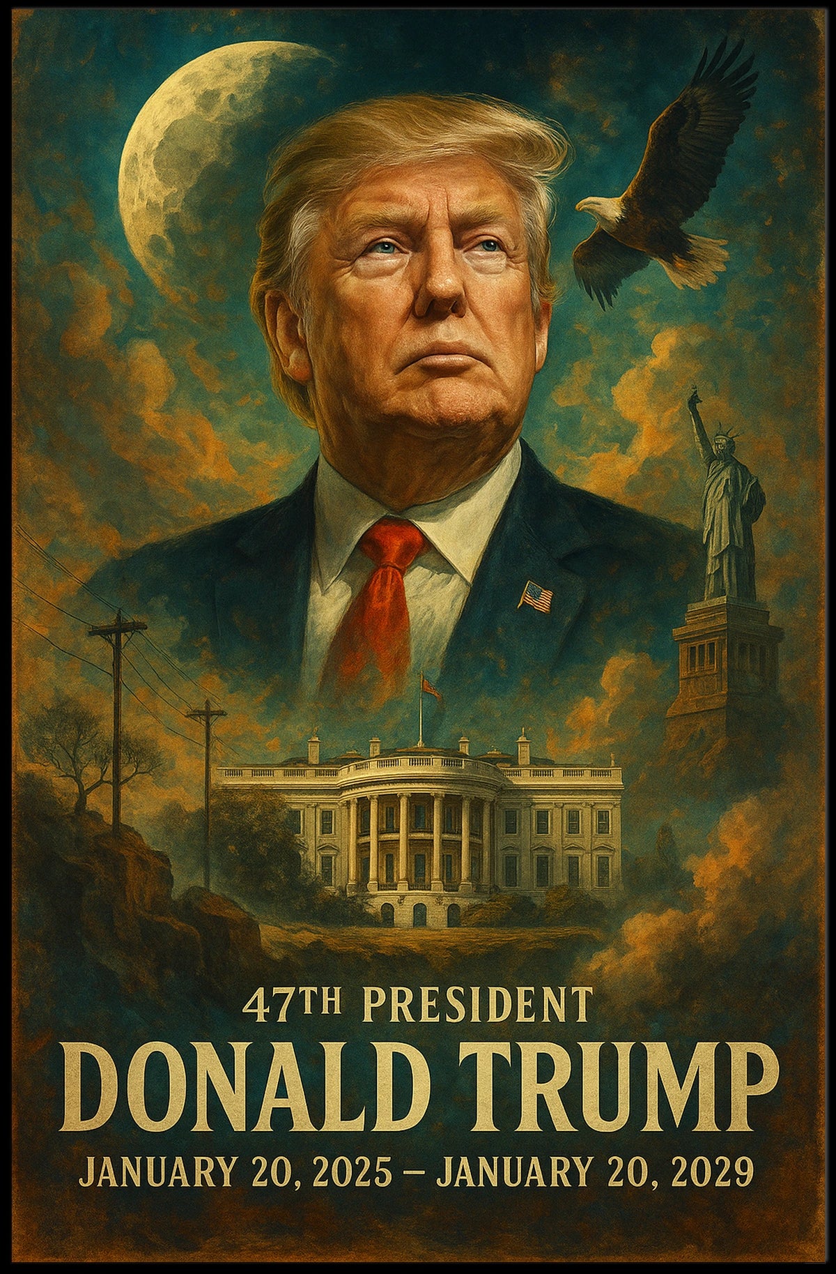 Donald Trump 47th President Poster