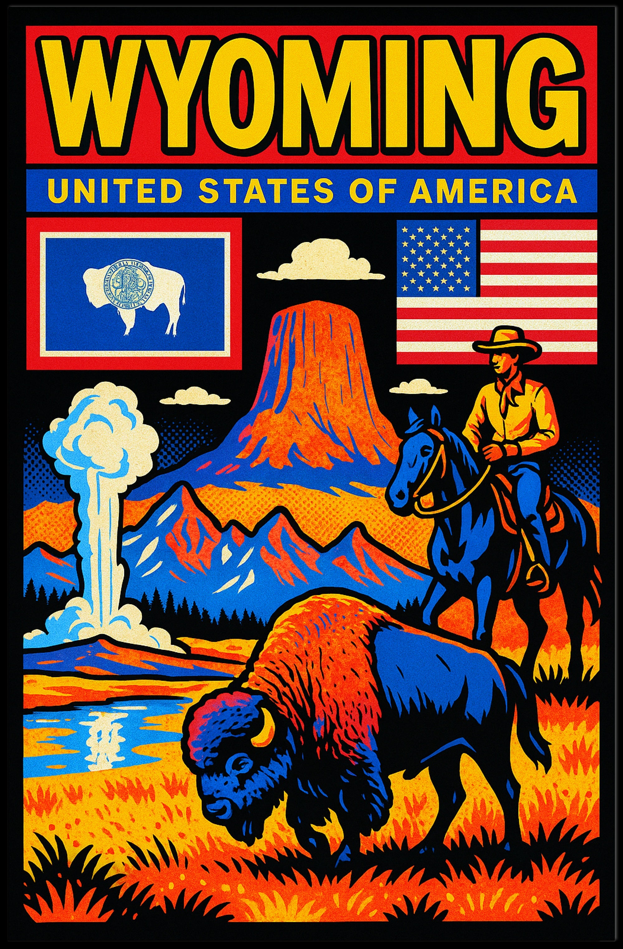 Wyoming Natural Wonders Poster PosterGoat