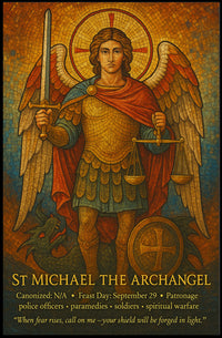 St. Michael Archangel Religious Art Fantasy Mythology Poster
