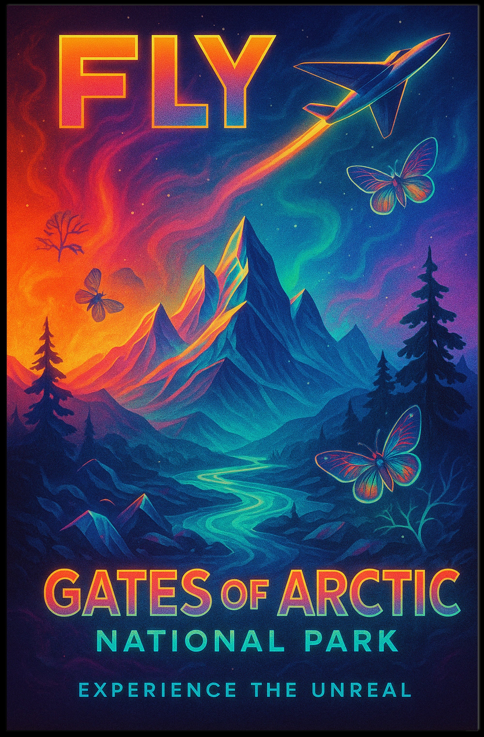 Experience the Unreal: Gates of the Arctic National Park Poster