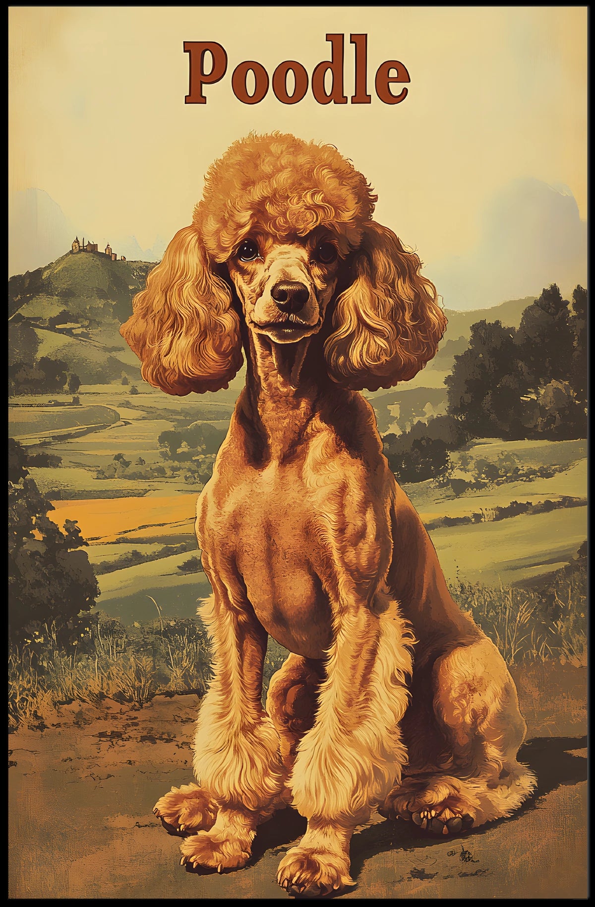 Poodle Portrait Poster
