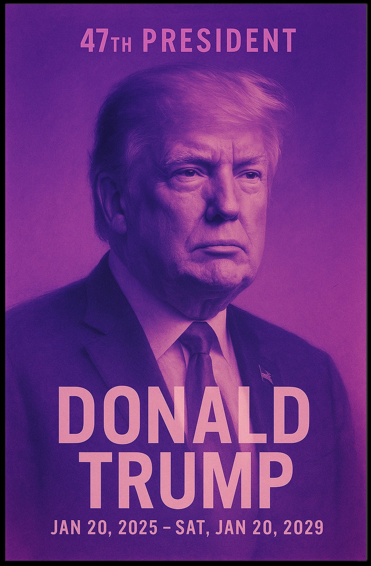 Donald Trump 47th President Poster