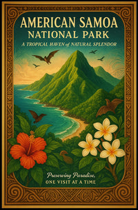 American Samoa National Park Scenic Vista Travel Poster