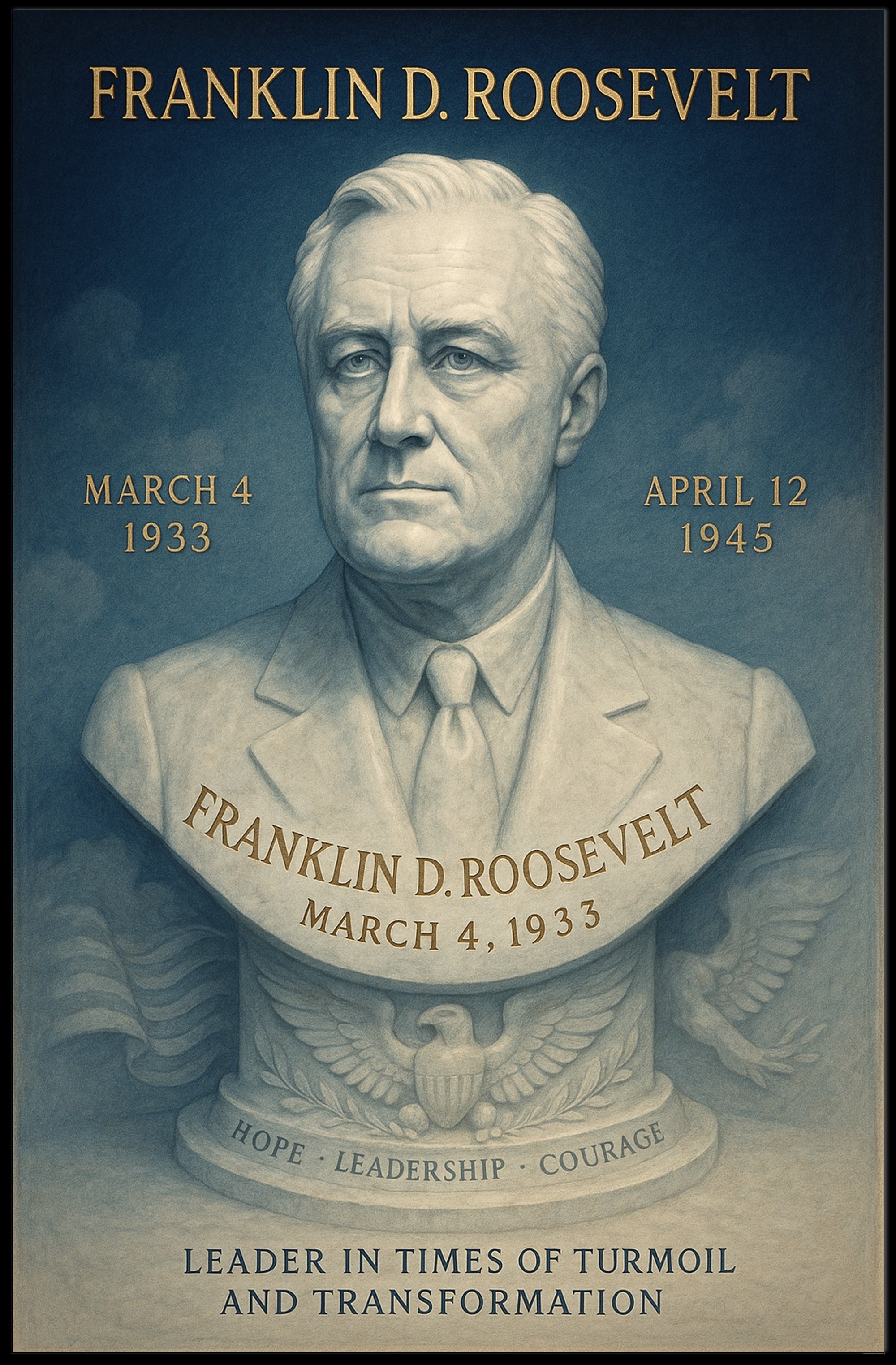 Franklin D. Roosevelt Poster PosterGoat