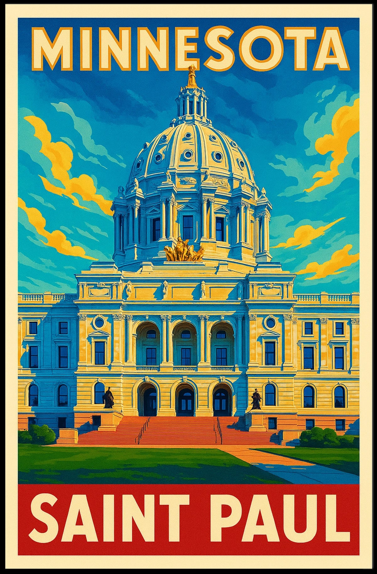 Minnesota State Capitol Saint Paul Poster