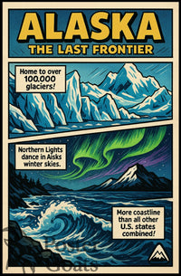 Alaska Adventure Vintage Travel Retro Travel Poster