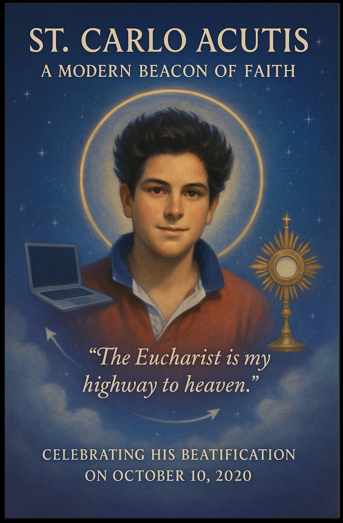 St. Carlo Acutis A Modern Beacon of Faith Poster