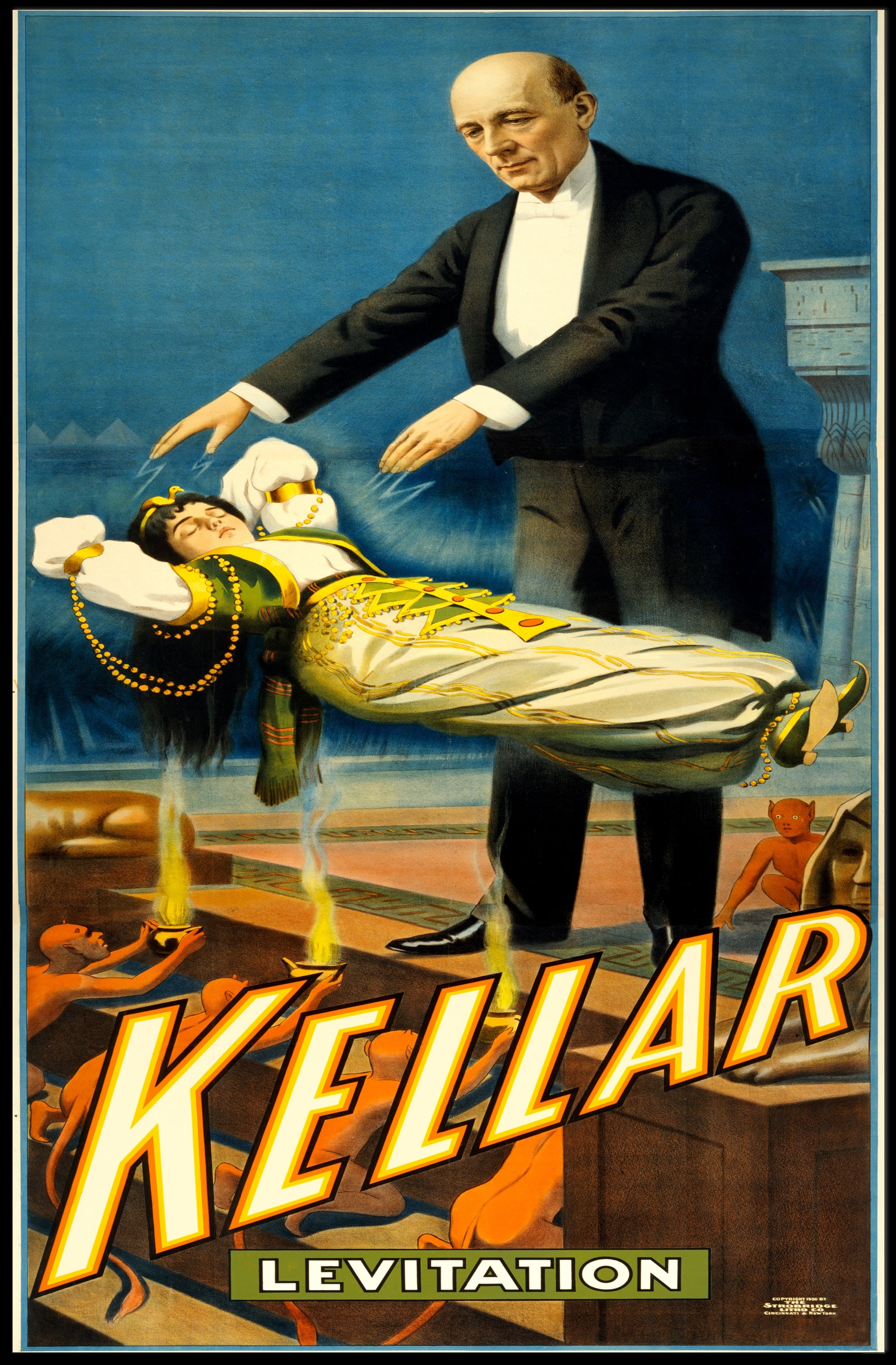 Kellar Magic Show Vintage Advertisement Poster